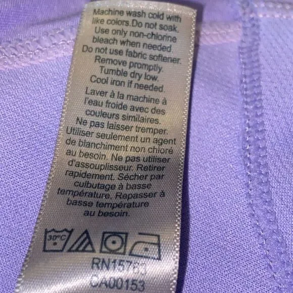 Women's Lavender Performance Tee Shirt Size L (10-12) - Picture 4 of 7